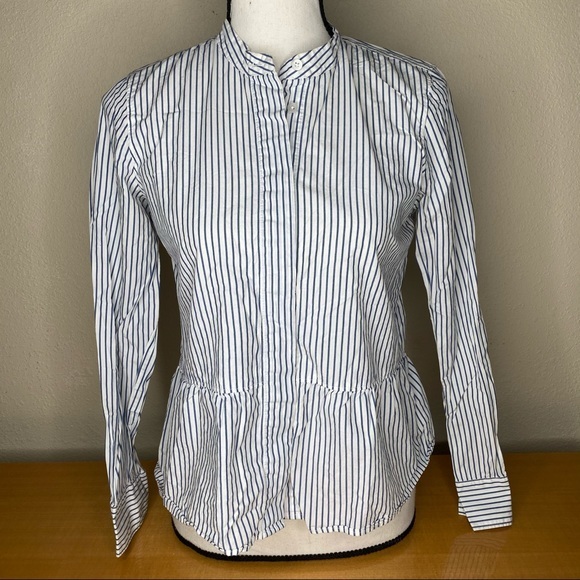 Madewell Lakeside Peplum Stripe Shirt - Picture 2 of 9